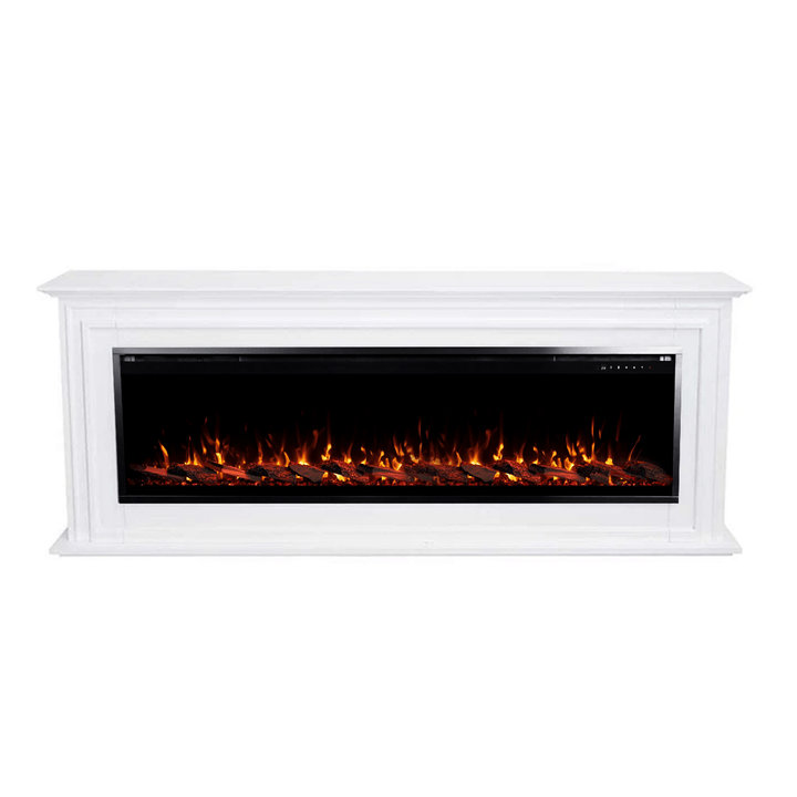 Sideline Elite Pro Smart Electric Fireplace with Encase Surround Mantel, 31.13" H x 73.63" W x 9.84" D