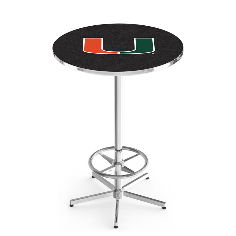 NCAA Round Dining Table, University of Miami Florida