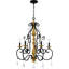 Lustre noir mat 5 lumières Althea