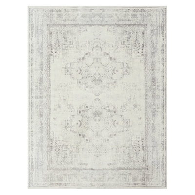 Tapis imperméable traditionnel gris / ivoire Jacub Performance