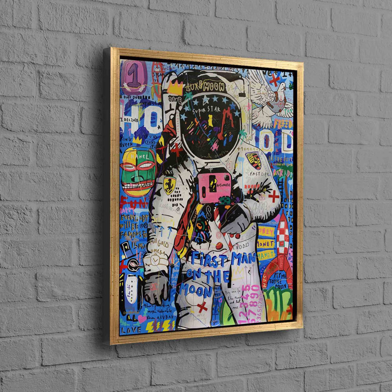 1 Piece Wall Art on Canvas, 20cm H x 30cm W, Framed Print without Mat, Gold