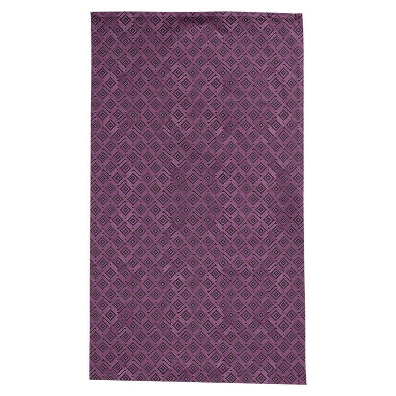 Nappe à labyrinthe carrée Leffel, Noir / Rose
