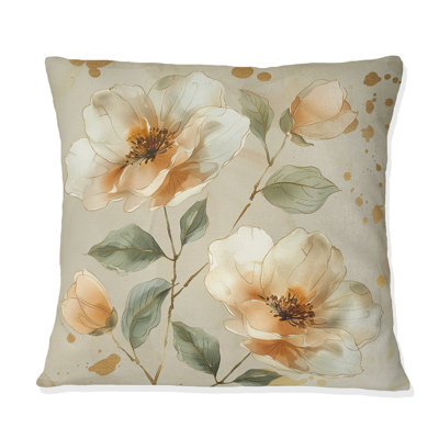 Watercolor Floral Dream - Floral Throw Pillow