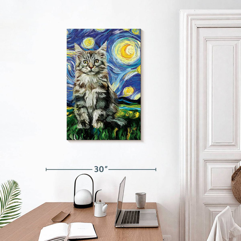 Brampt MaineCoon Kitten Starry Night, 30" H x 20" W