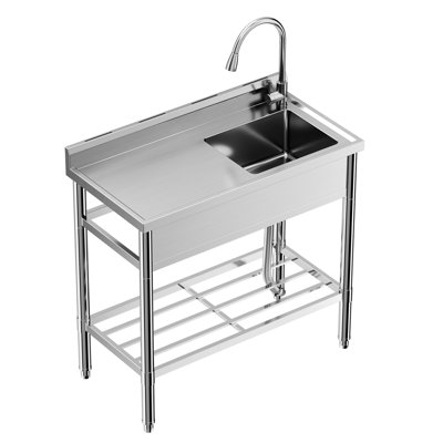 39'' L x 20'' W Freestanding Service Sink with Faucet