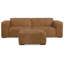 Rex 88" Genuine Leather Modular Sofa and Ottoman-98738255