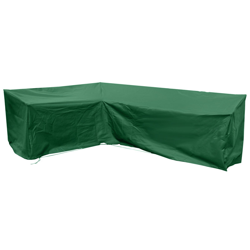 Modular L Shape Sofa Cover in Green, 90cm H x 270cm W x 200cm D