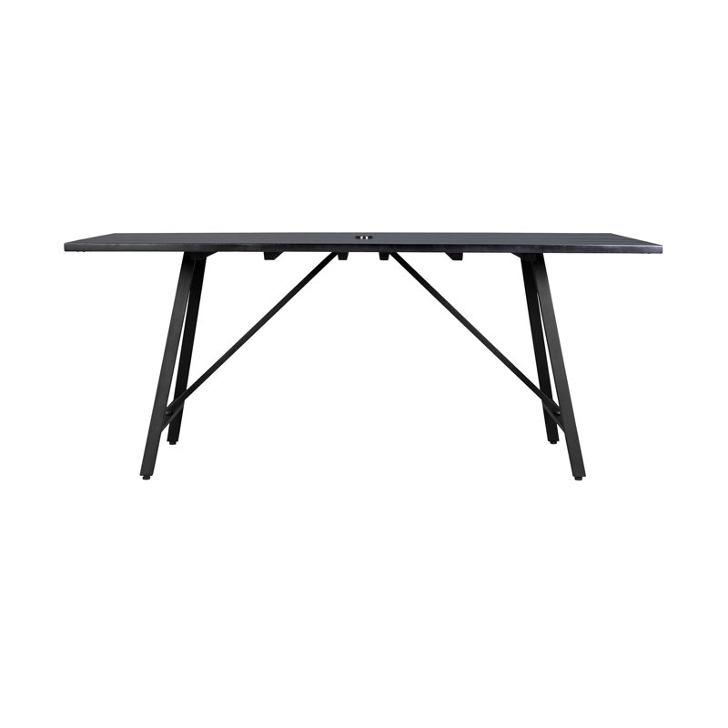 Marga Frinton/Shasta Rectangular 4 - Person 32" Long Dining Set with Cushions