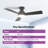 42" 3-blade Ceiling Fan With Light And Remote Control, Flush Mount, Reversible Dc Motor With 6 Speeds, 3cct Led, Black-1497720381-1498526410