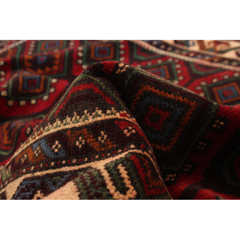Tapis rouge Teimani 3 pi 2 po x 5 pi 9 po