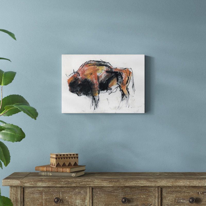 «Zubre, Bialowieza», reproduction d'art, H 18 po x l 24 po x P 1,25 po, Toile tendue