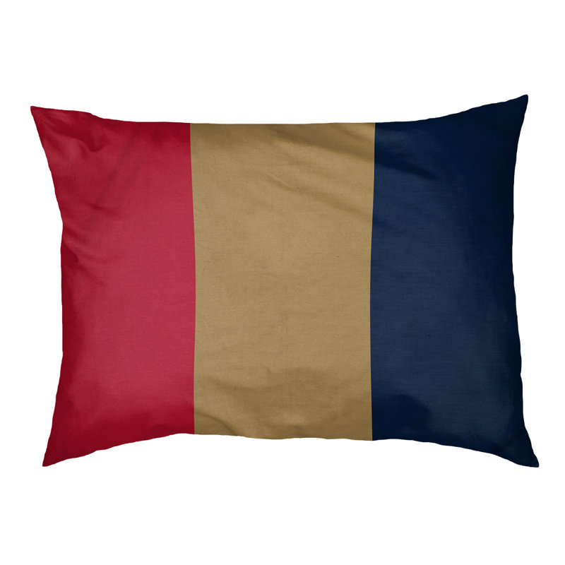 Coussin pour chien hockey Las Vegas, Moyen (H 14 po x l 40 po x P 30 po), Rouge / doré mat / bleu