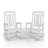 Outdoor Patio HDPE Rocking Adirondack Chair-930783621