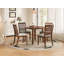 Ensemble de table de salle à manger 5 pièces, 1 table de salle à manger pliante en bois et 4 chaises rembourrées pour petits appartements et salles à manger-438729313