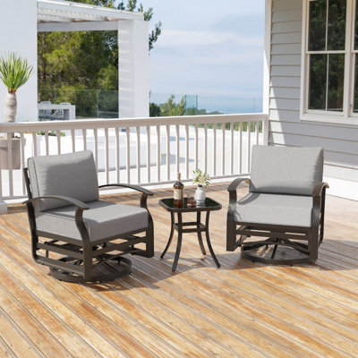 Fauteuil oscillant d'extérieur en métal 28,5 po