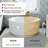 CASAINC 49" White Round Solid Surface Freestanding Soaking Bathtub With Center Drain ＆ Overflow Hole