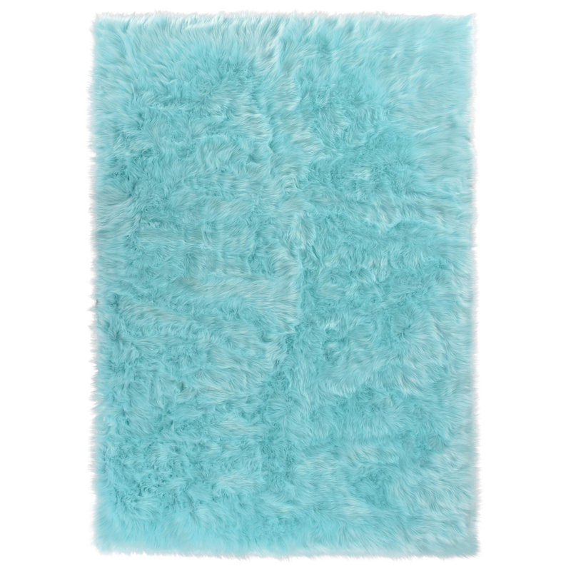 Chasty Faux Sheepskin Indoor Rug, Rectangle 2' x 3'
