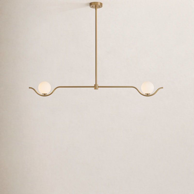 Banff Elegant Dimmable Chandelier, 2, 6.40" H x 53.70" W x 5.10" D