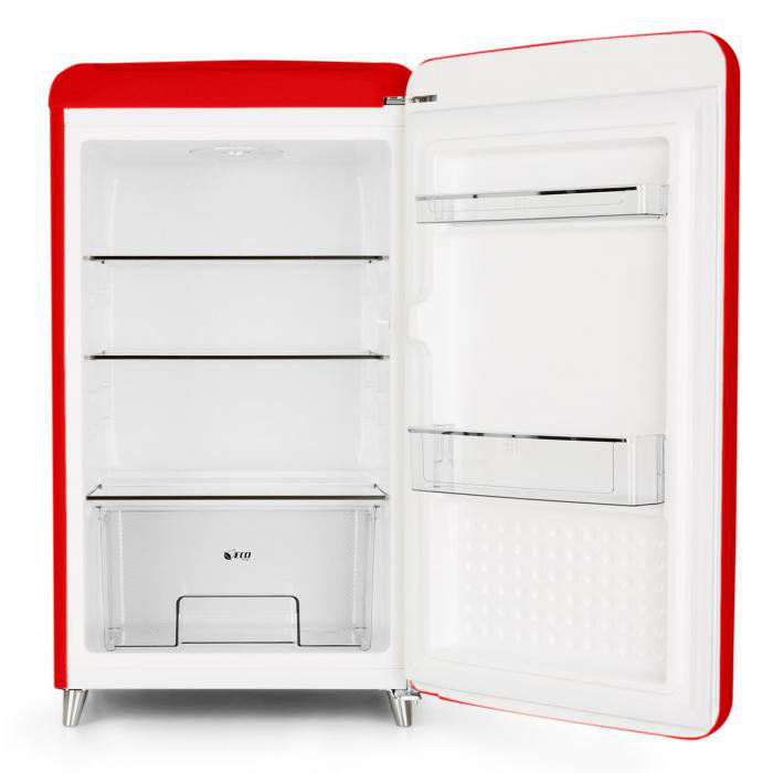 Klarstein PopArt 136m³ L Freestanding Mini Fridge, Red