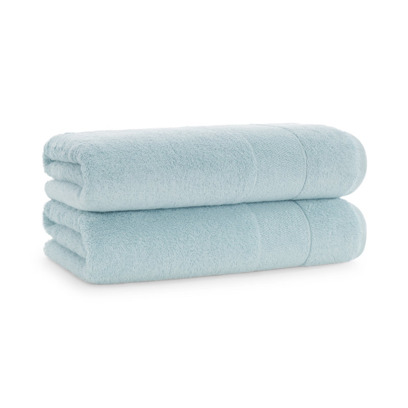 Serviette de bain 2 pièces Cherl, Bleu sterling