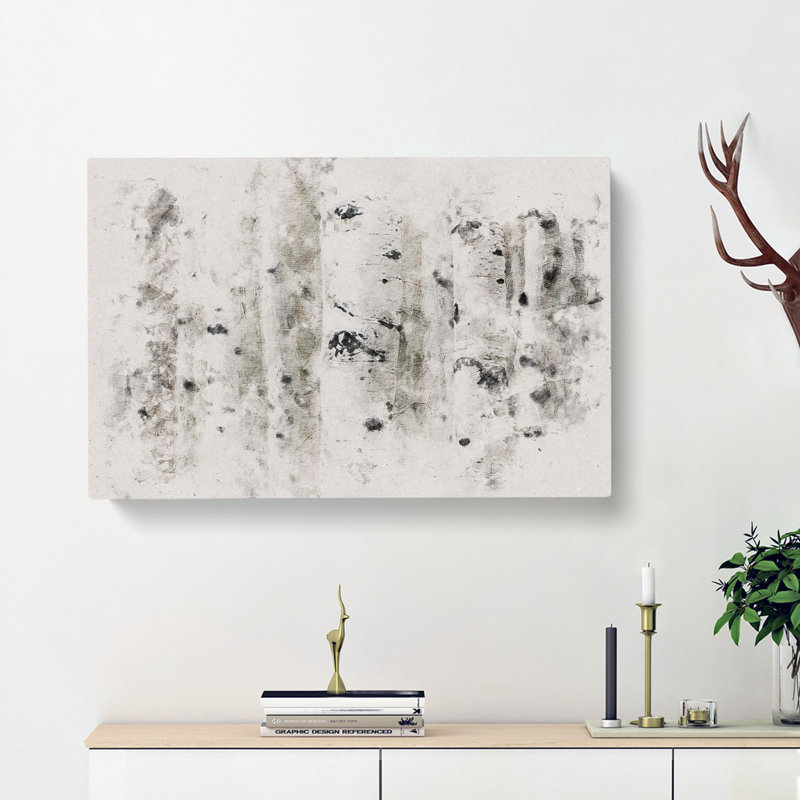 Silver Birch Tree Forest - Wrapped Canvas Print, 35cm H x 50cm W x 3cm D