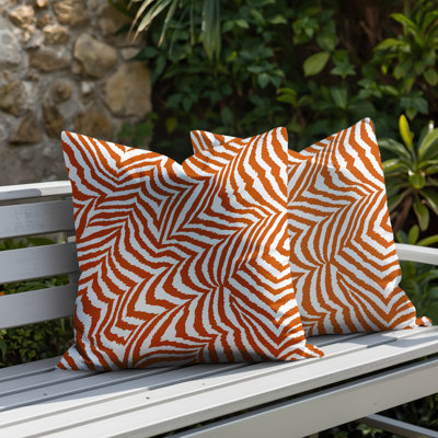 Coussin intérieur / extérieur à imprimé zébré Lola