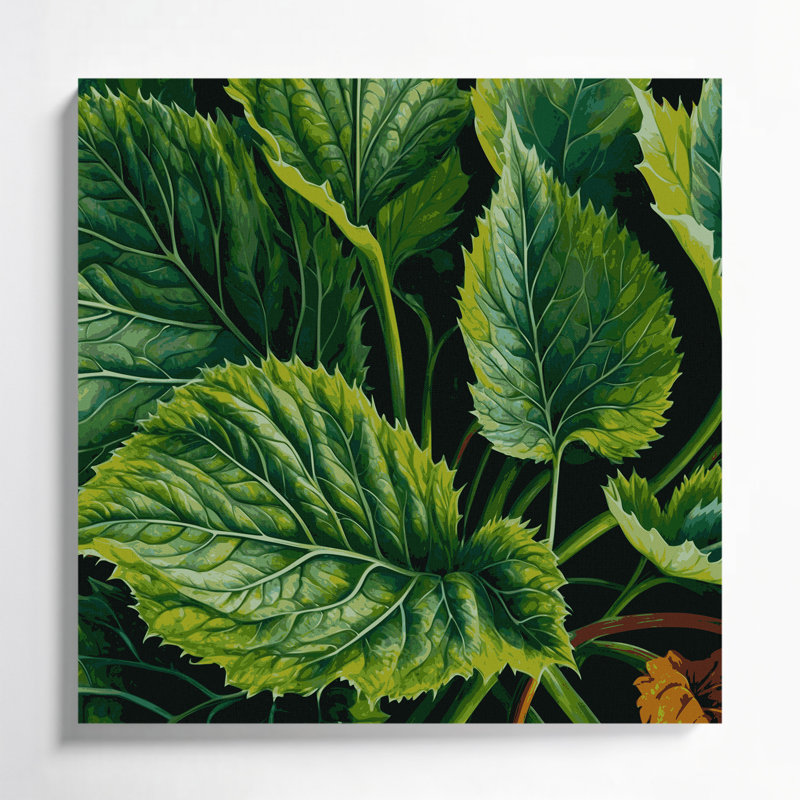 Art mural sur toile vert légumes, H 12 po x l 12 po