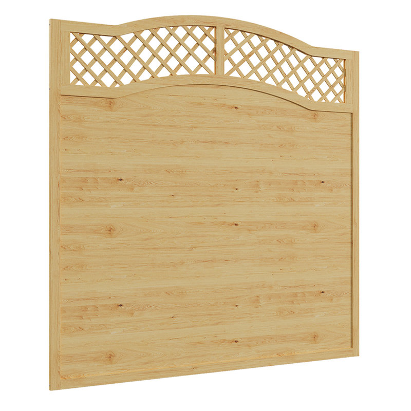 6x6ft Pressure Treated Lattice Top Wooden Garden Fence Panel, 180cm H x 90cm W