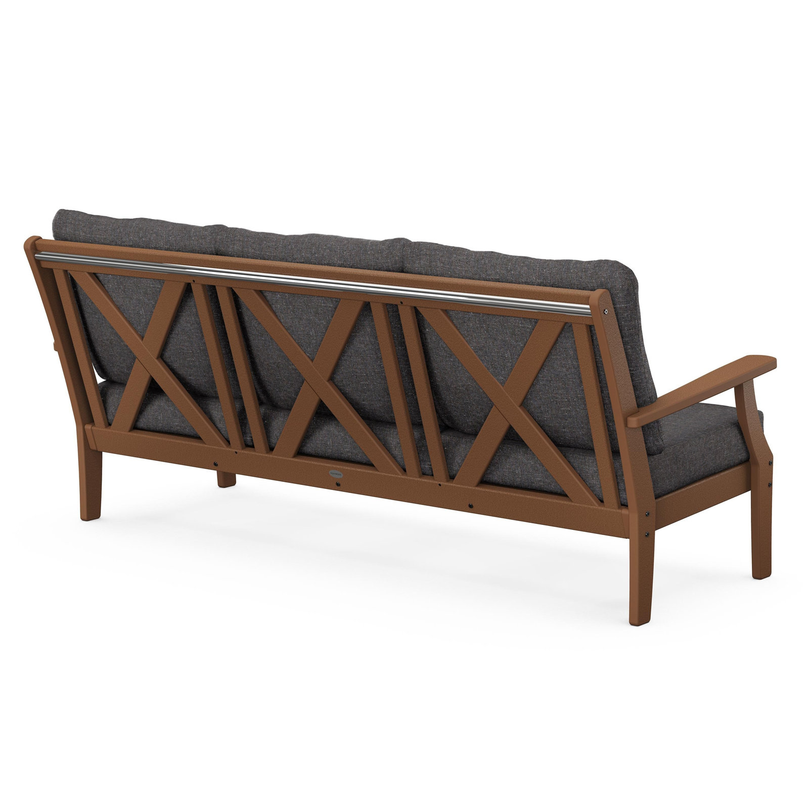 Braxton Deep Seating Sofa, Natural Linen, Slate Grey