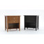 Table de chevet transitionnelle en bois massif avec tiroirs et tablette ouverte Warm Shaker-328047968
