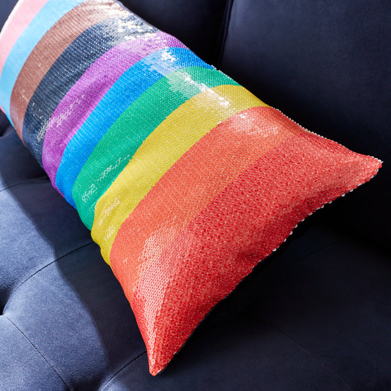 Abstract Rectangular Lumbar Cushion, Polyester