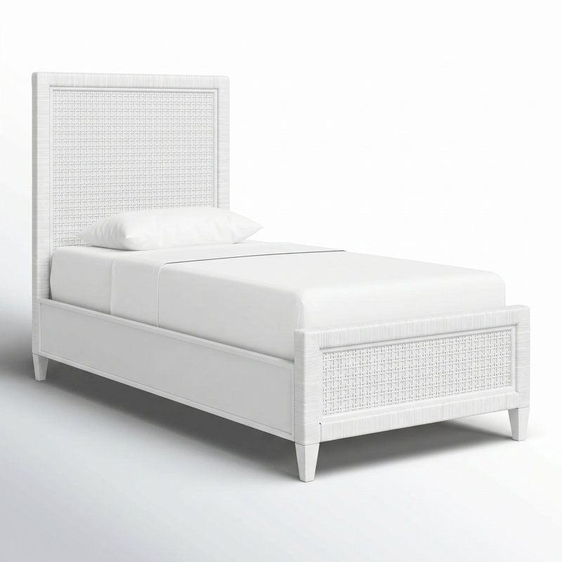 Naples Low Profile Standard Bed, Twin, Frost White