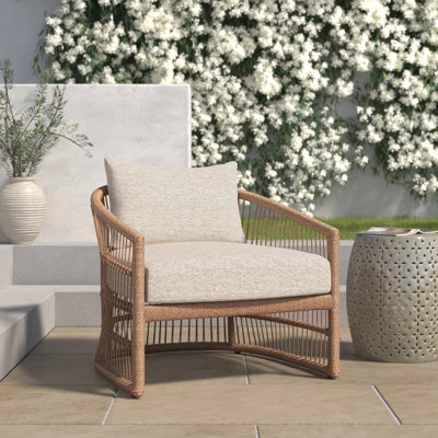 Chaise de patio avec coussins Saya