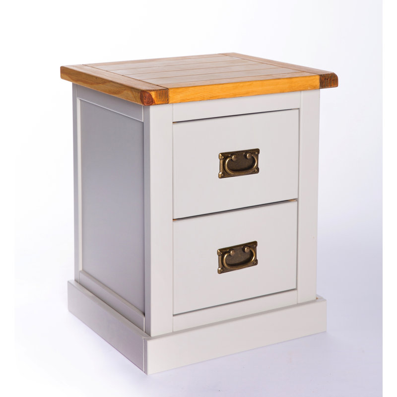 Chilton 45cm W Solid + Manufactured Wood Bedside Table