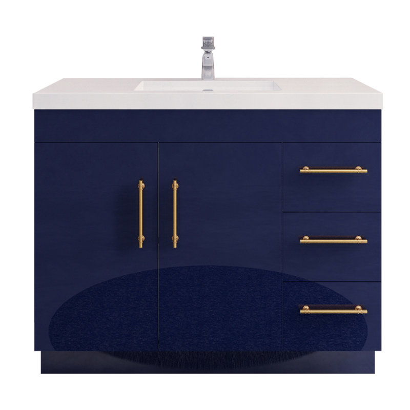 Ensemble de meuble-lavabo simple 42 po Eliza, Marine