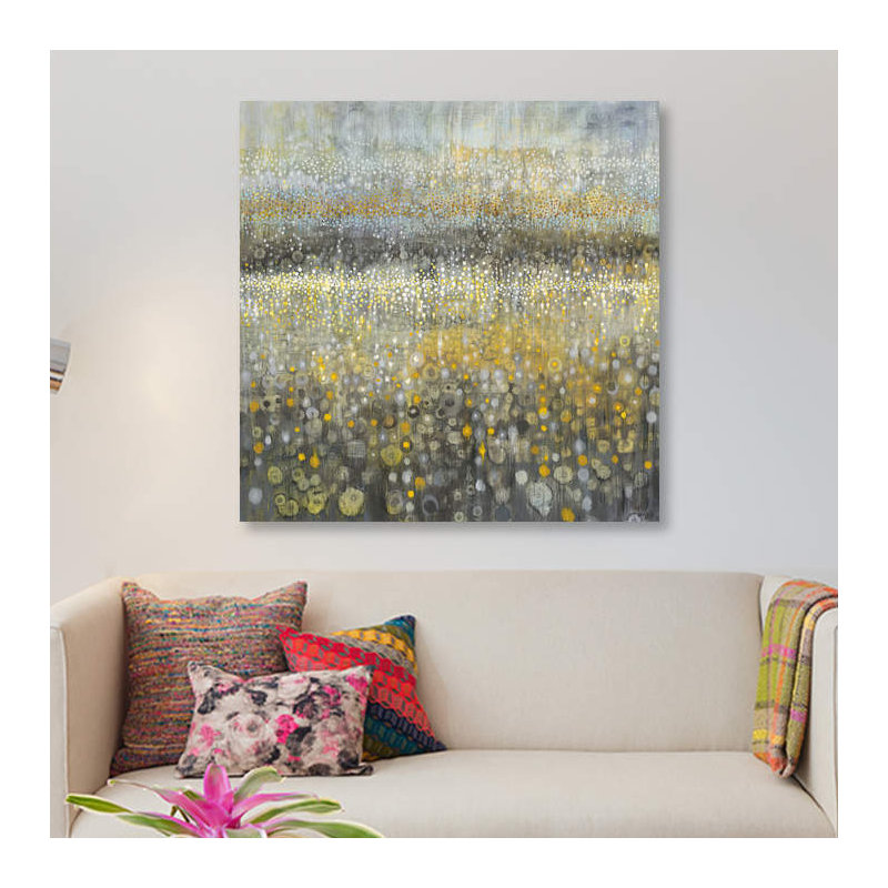 Rain Abstract II by Danhui Nai - Print on Canvas, No Frame, 45.72 cm H x 45.72 cm W x 3.175 cm D