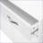 White Modern Side Table with Drawer &amp; Shelves | E1 MDF Material