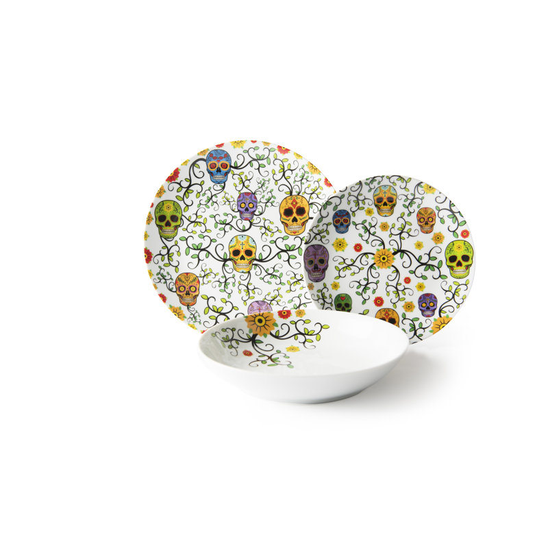Calavera Piece Dinnerware Set - Service for 6