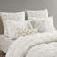 Ensemble de literie moderne en coton, édredon 3 pièces avec motif brodé, double / grand, blanc