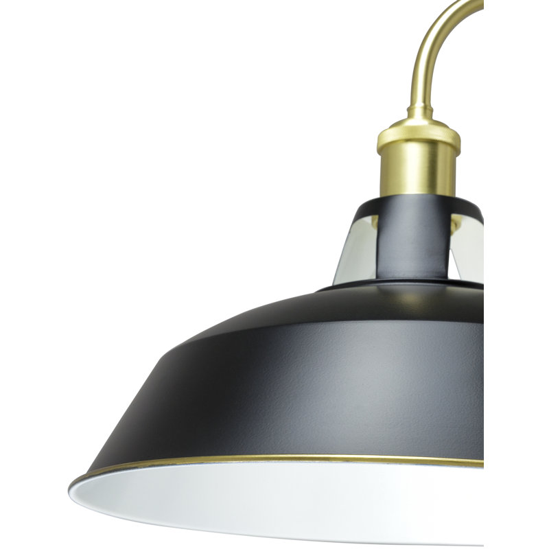Beckton Solid Brass Armed Sconce, Black