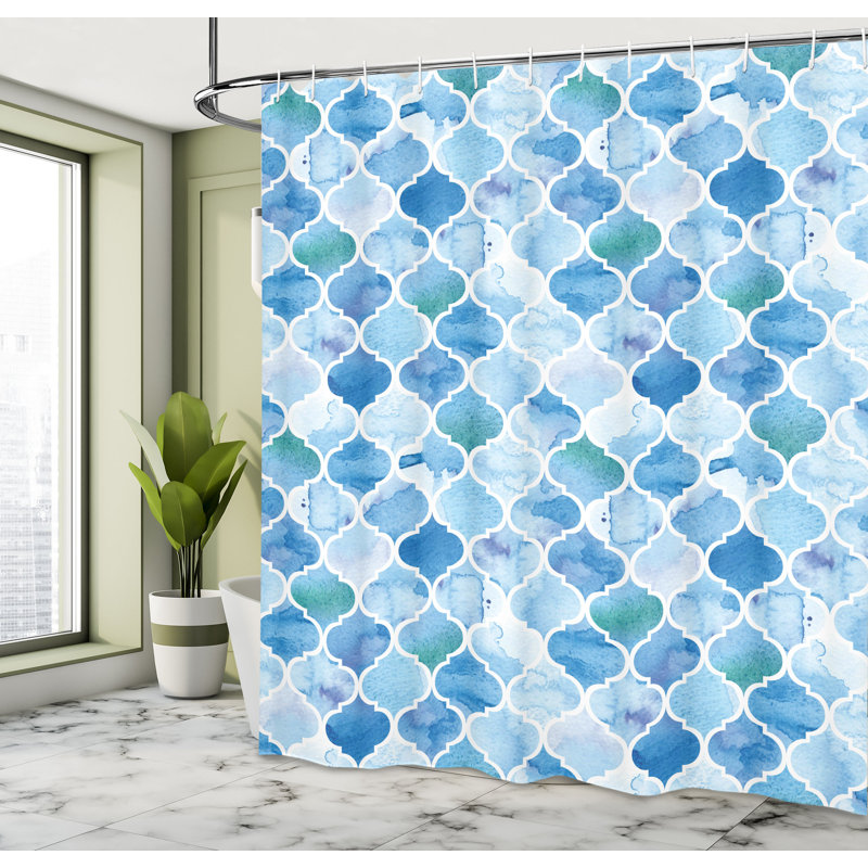 Feagan Shower Curtain with Hooks Included, 69" H x 105" W