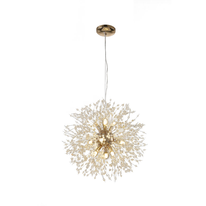 Modern 9-Light Firework Sunburst Sputnik Chandelier