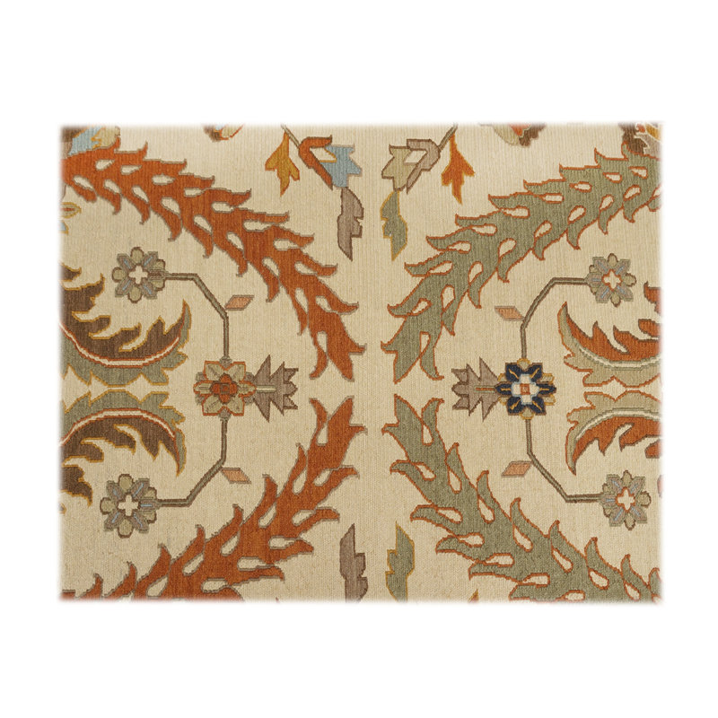 Wool Oriental Area Rug in Ivory