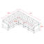 Canapé modulaire réversible en coin Behm-1036468258