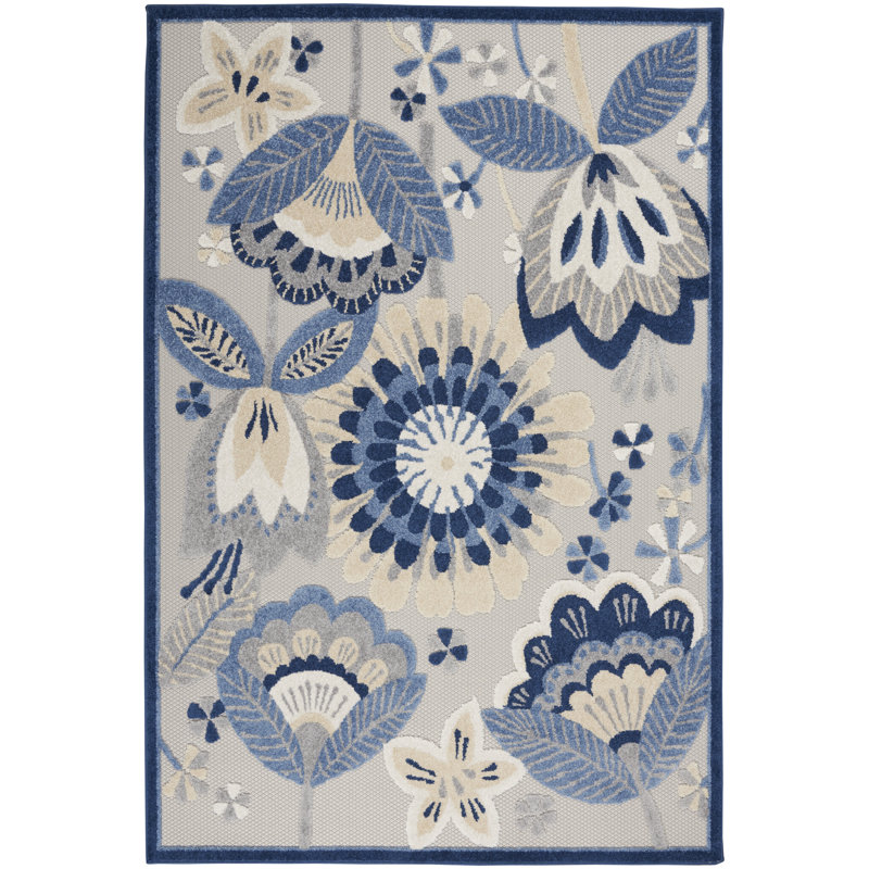 Tapis bleu Newton, Rectangle 5 pi 3 po x 7 pi 5 po
