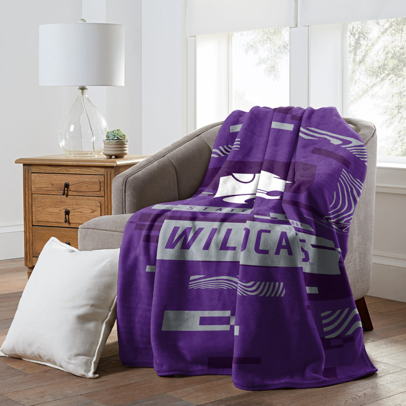 Throw Blanket, Purple/White, K-State Wildcats