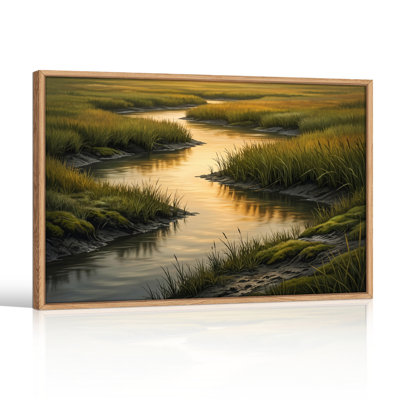 Ensemble de 1 tableau sur toile « Ruisseau doré »