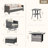 Lovall Wood Premium All-Weather Wicker 5 - Person Patio Conversation Set with Cushions-1865013314