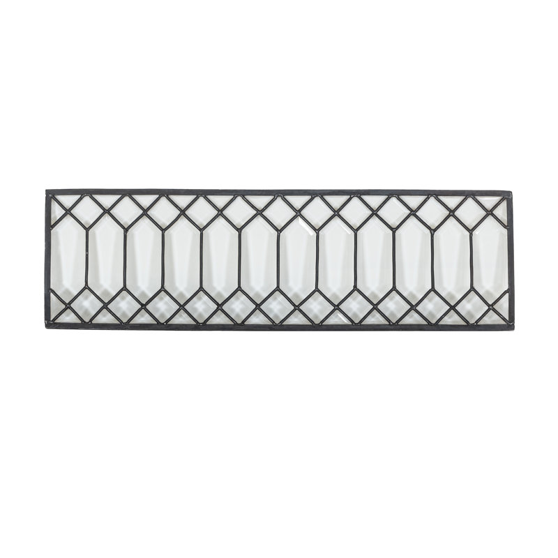 Beveled Glass Window, 9" H x 30" W x 0.25" D
