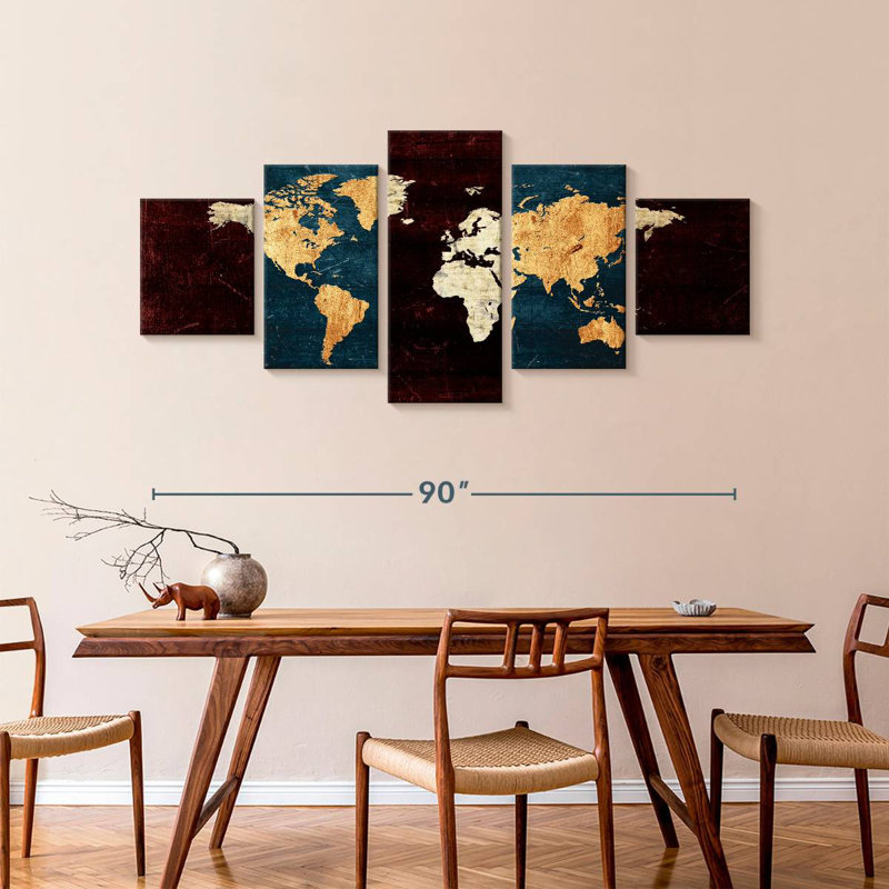 Aged World Map XV
